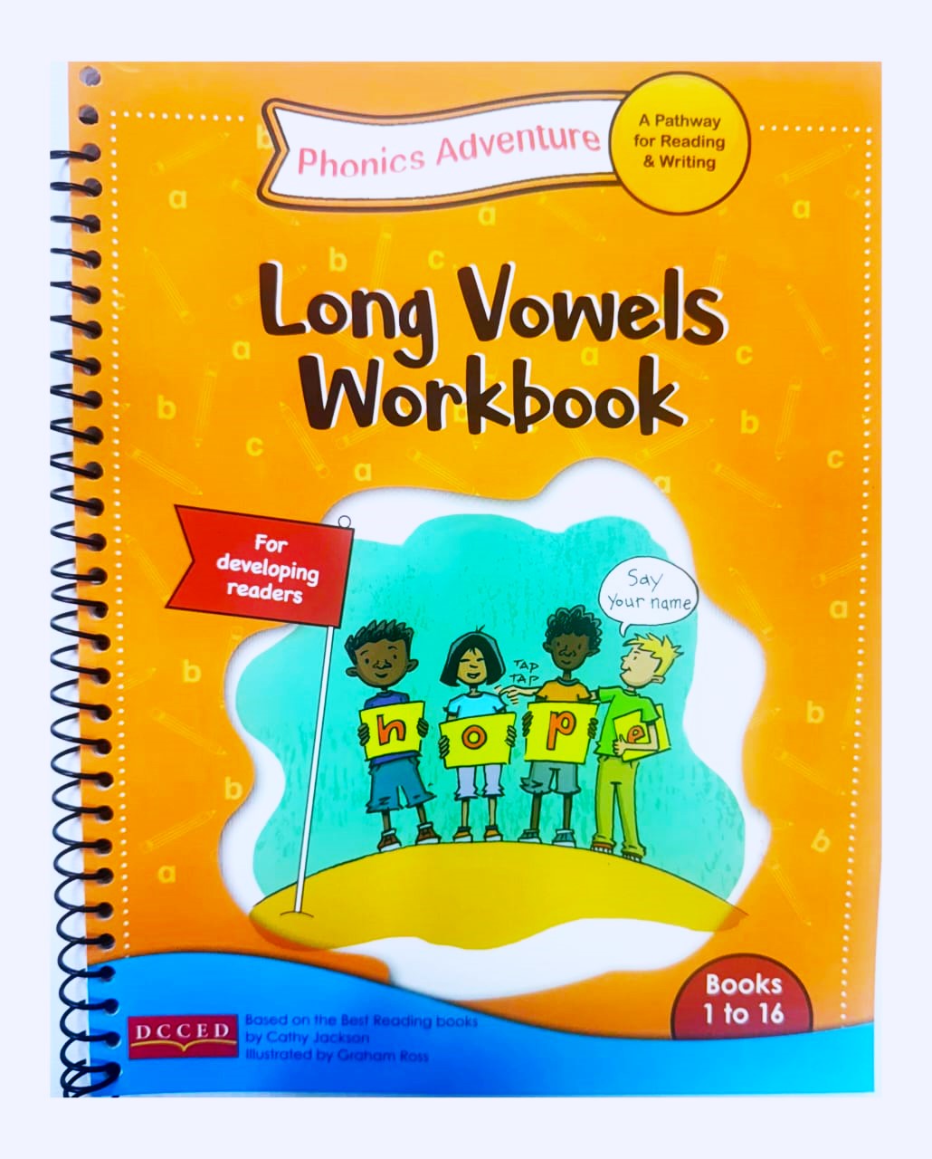 Long Vowels Workbook for developing readers with colorful cover