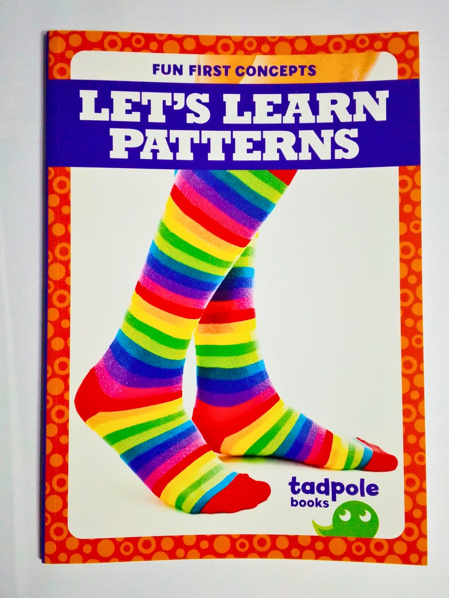 Children's book titled 'Let's Learn Patterns' with a colorful design on the cover.