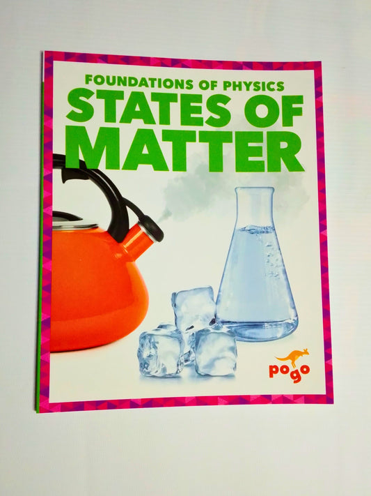 Book cover of 'Foundations of Physics: States of Matter' by Pogo on a white background