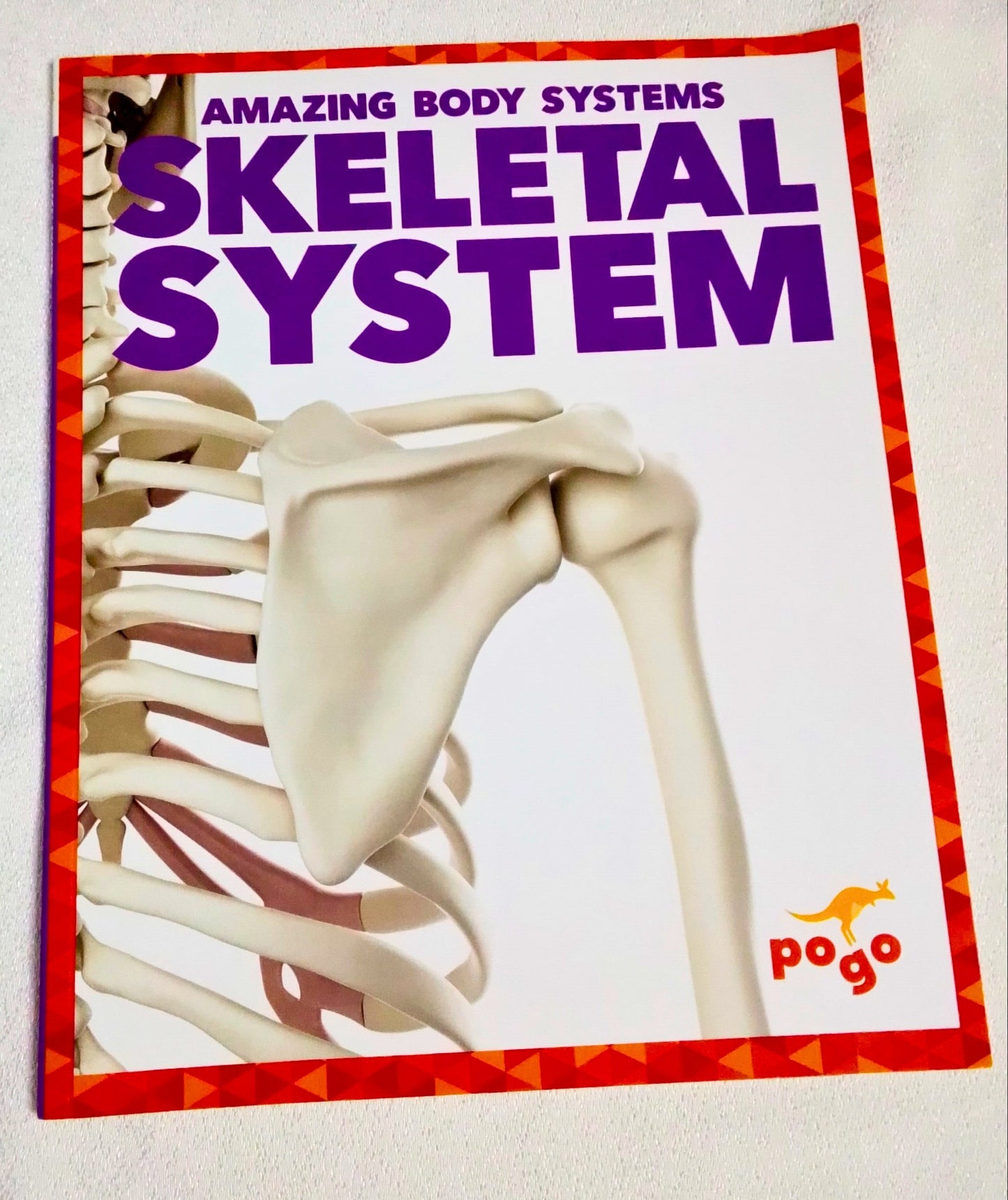 Book cover of 'Amazing Body Systems Skeletal System' by Pogo on a light background