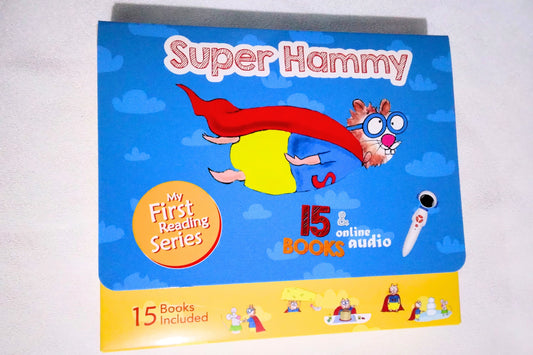 Super Hammy book set with colorful cover and text on a white background